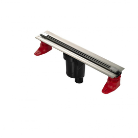 Желоб Berges SUPER Slim 400, матовый хром, S-сифон D50/105 H50 вертикальный, 090077 - фото, отзывы, цена